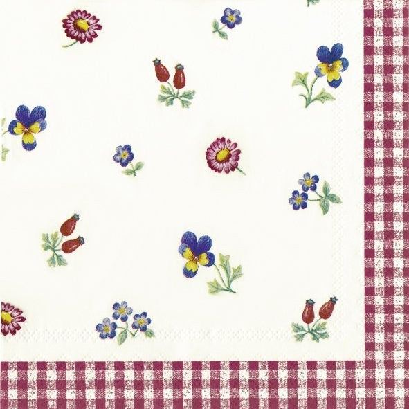 Servilletas decoradas Petite Fleur tamaño cocktail 20 uds.