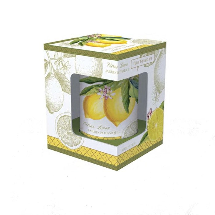 Taza de porcelana con tapa y filtro Lemon 300 ml.