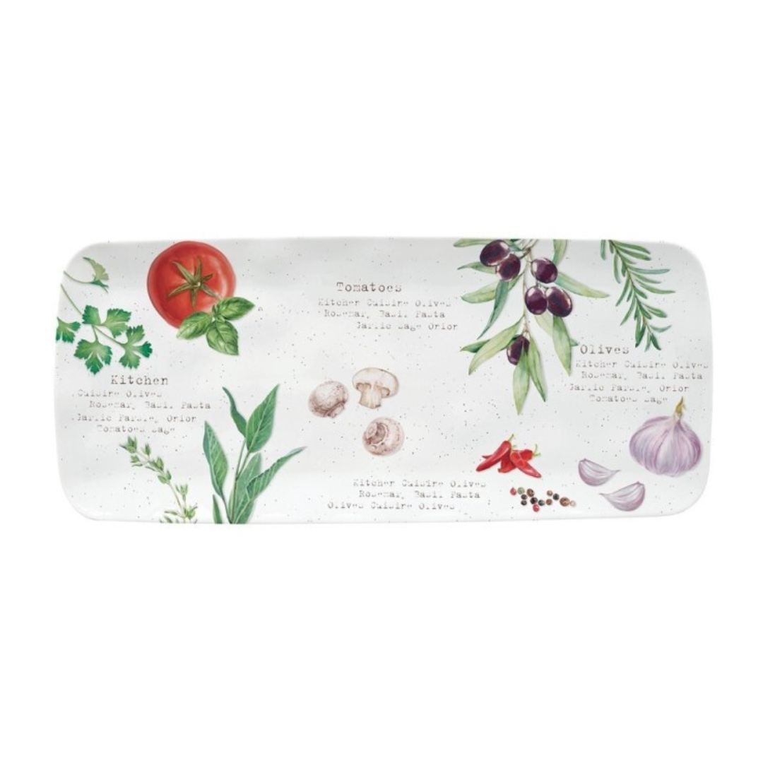 "Home&Kitchen" Fuente rectangular de porcelana