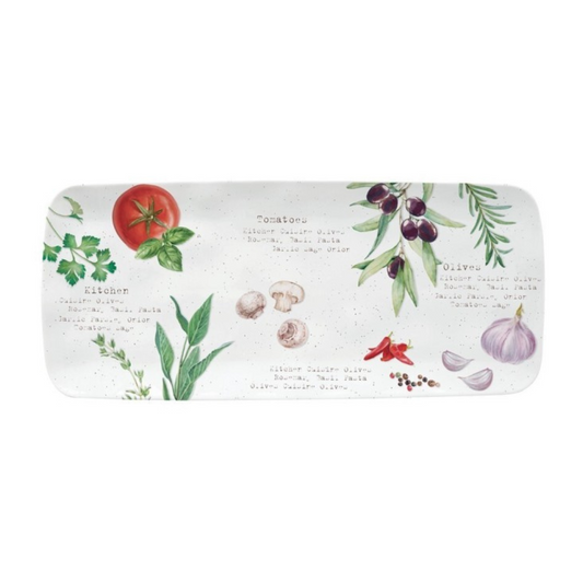 "Home&Kitchen" Fuente rectangular de porcelana