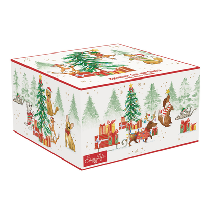 "Mascotas" taza desayuno de porcelana inglesa con plato-400 ml.