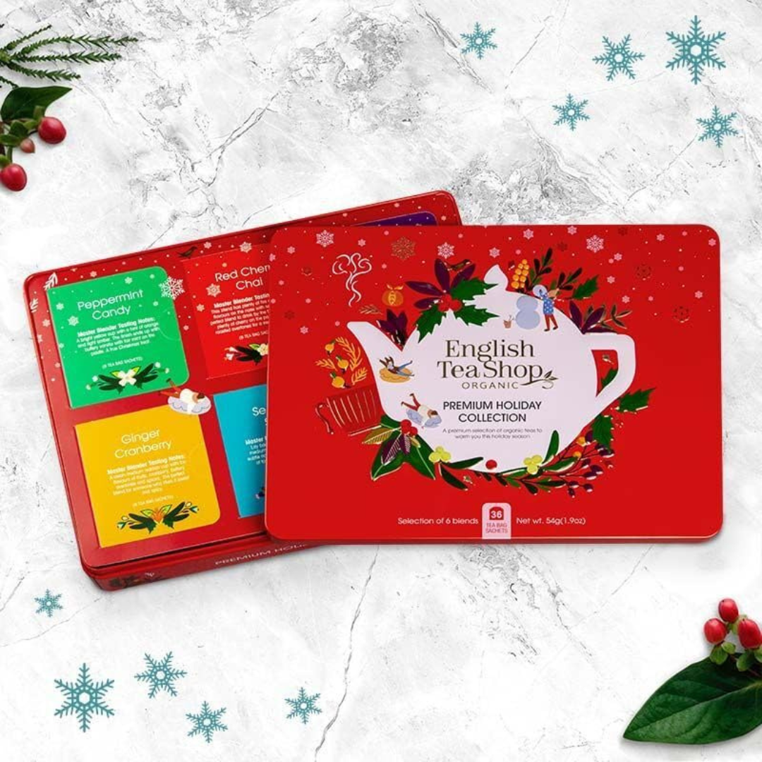 Lata de té Navideña roja English tea Shop-36 bolsitas