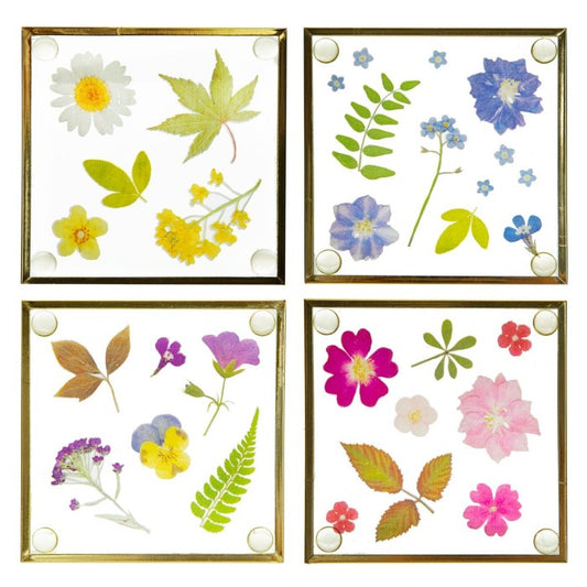 Juego de 4 posavasos Flower Print