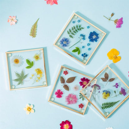 Juego de 4 posavasos Flower Print