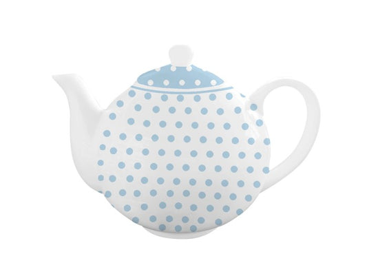 Tetera de porcelana inglesa Lunares azules