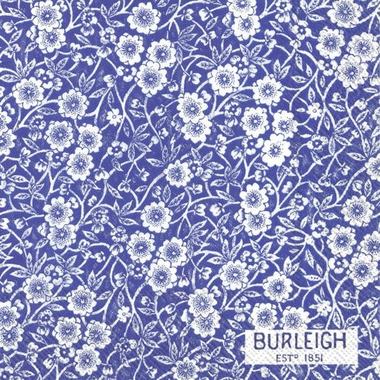Servilletas decoradas Burleigh azul 20 uds.