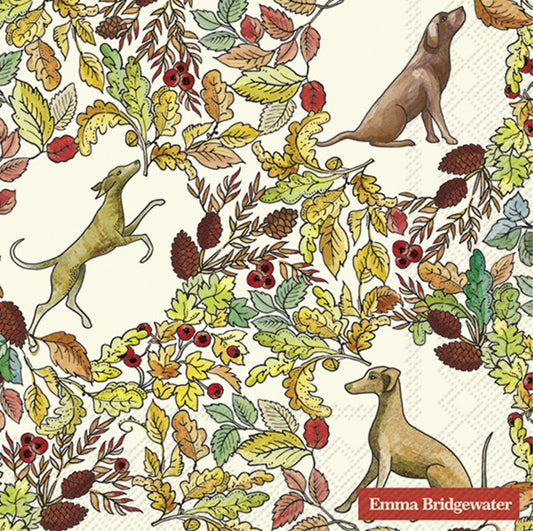 Servilletas decoradas Dogs in the Woods 20 uds.