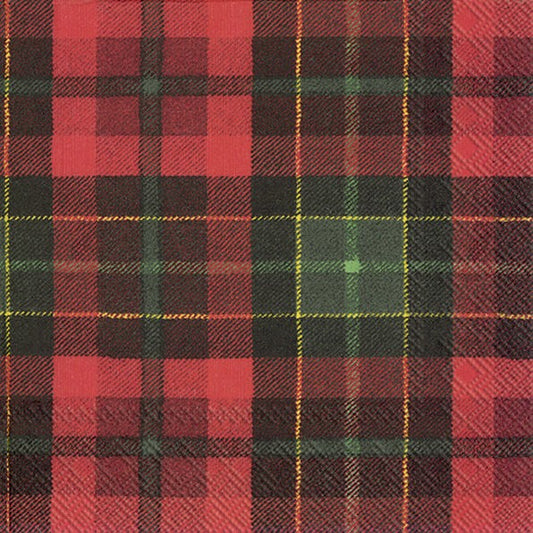 Servilletas decoradas Red Tartan 20 uds.