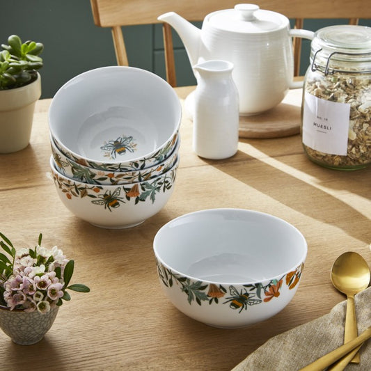 bowl de porcelana inglesa con flores