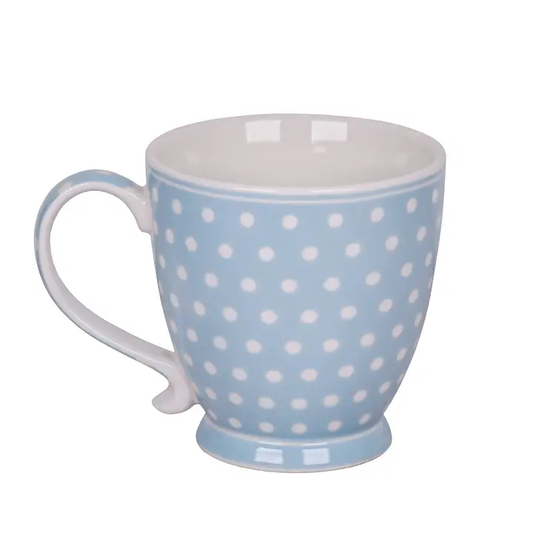 Taza de porcelana Lunares Azul-430 ml