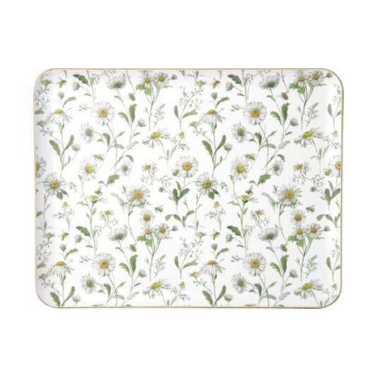 Bandeja de madera Daisies
