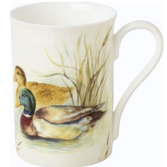 Taza de porcelana inglesa Patos Salvajes 375 ml.
