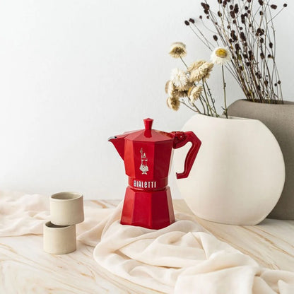 Cafetera Italiana Moka Express "Exclusive Red" 6 tazas
