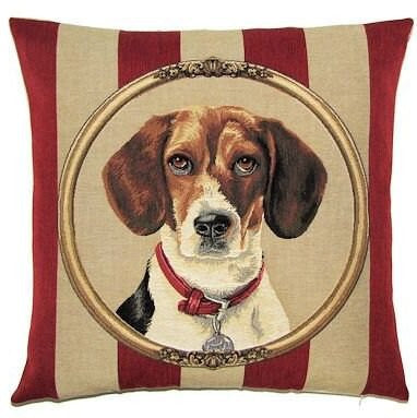 Funda de cojín Retrato Beagle-45x45 cm.