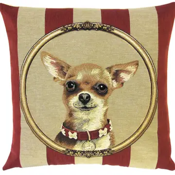 Funda de cojín Retrato Chihuahua-45x45 cm.