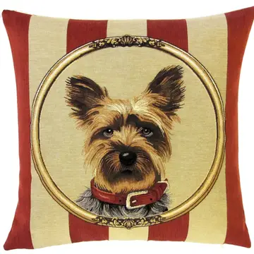 Funda de cojín Retrato Yorki-45x45 cm.