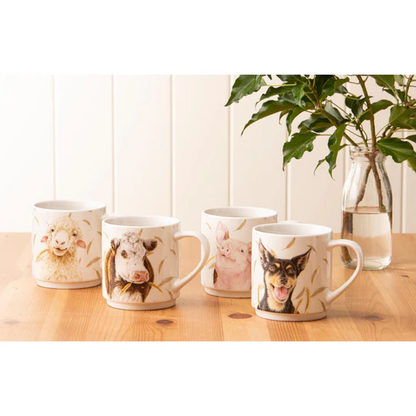 tazas con animalitos de graja